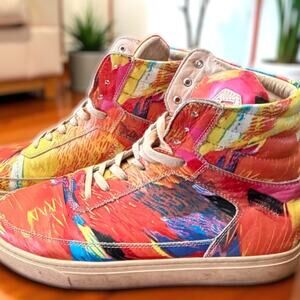 Women's 10.5 Six Hundred Four Jennifer Sparacino Multicolor Leather Sneakers EUC